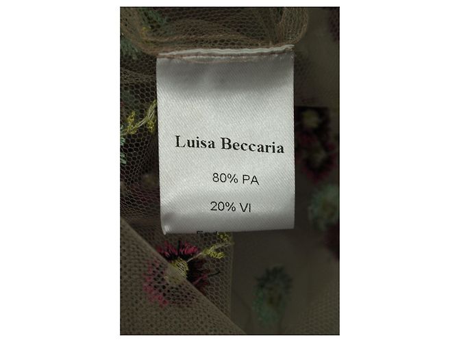Luisa Beccaria florale bestickte Netzbluse aus mehrfarbigem Polyester Python drucken - Ansicht 6