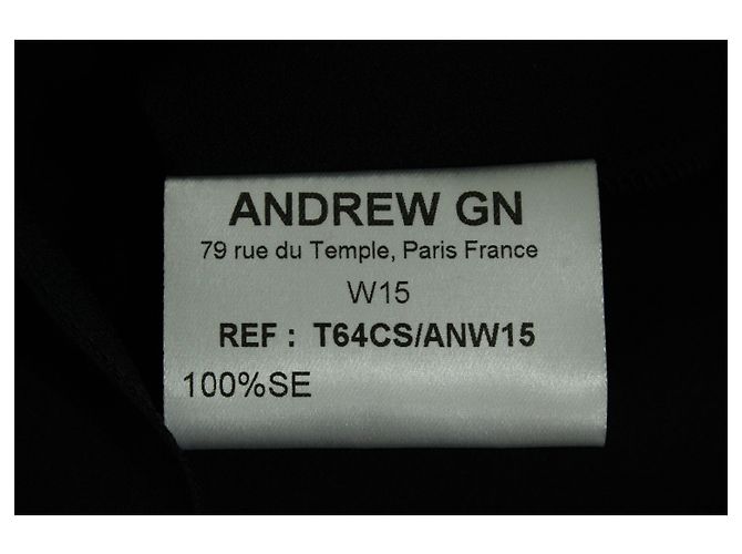 Bluse mit Glockenärmeln aus schwarzer Seide Andrew Gn - Ansicht 5