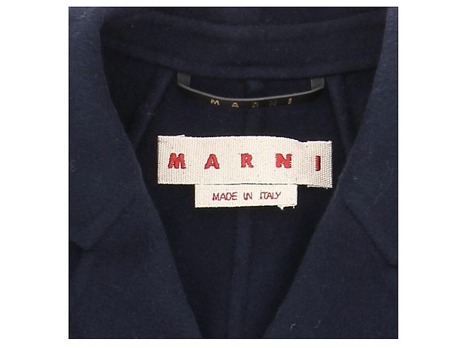 Marni Jacken T.IT 40 Wolle Marineblau - Ansicht 5
