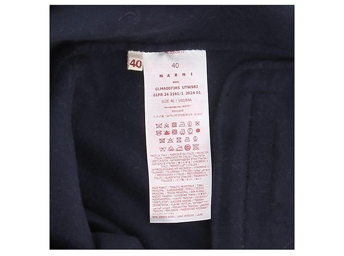 Marni Jacken T.IT 40 Wolle Marineblau - Ansicht 6