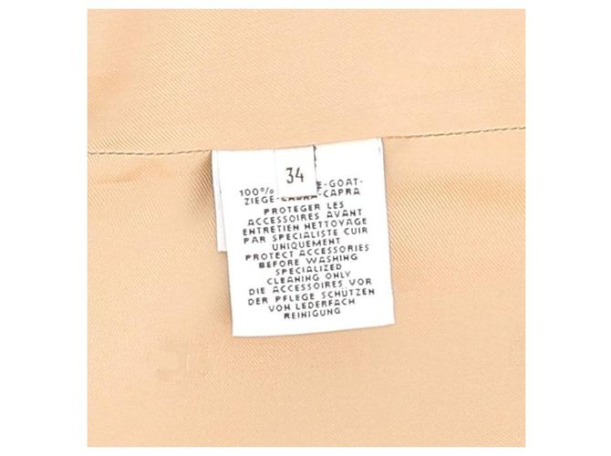 Hermès Hose T.FR 34 Leder Beige - Ansicht 8