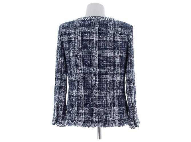 CHANEL Jacken T.FR 34 Polyester Marineblau - Ansicht 2