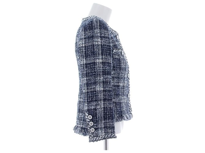 CHANEL Jacken T.FR 34 Polyester Marineblau - Ansicht 3