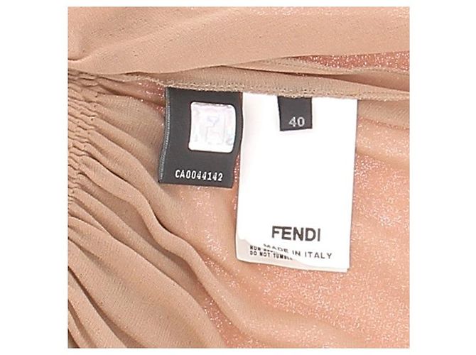 Fendi Kleid T.IT 40 Viskose Beige - Ansicht 6