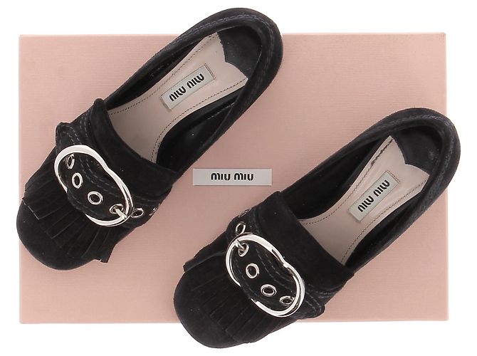 Miu Miu bailarinas T.EU 35.5 Ante Negro - vista 8