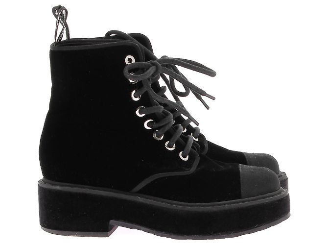 Stivali Chanel T.EU 38 Velluto Nero - vista 4