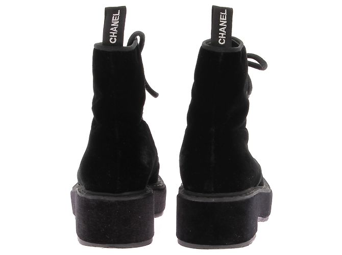 Stivali Chanel T.EU 38 Velluto Nero - vista 5