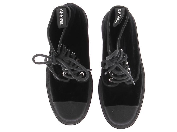 Stivali Chanel T.EU 38 Velluto Nero - vista 7