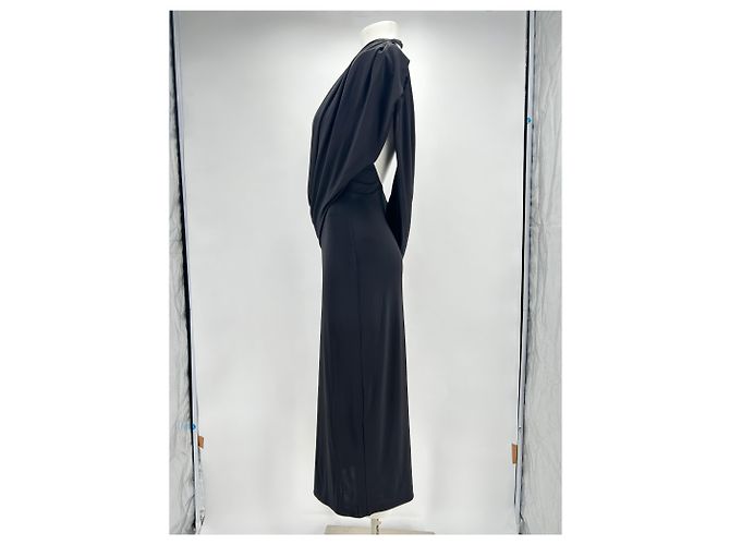 Magda Butrym Kleid T.FR 36 Viskose Schwarz - Ansicht 2