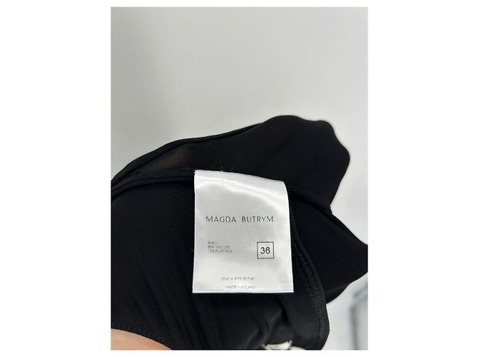 Magda Butrym Kleid T.FR 36 Viskose Schwarz - Ansicht 6