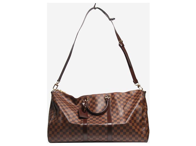 Louis Vuitton Keepall Bandoulière 55 Damier Ébène Brun 2007 Marron - vue 2