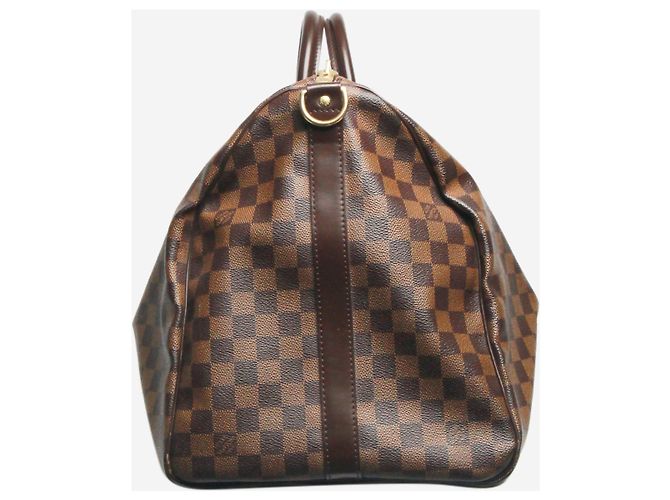 Louis Vuitton Keepall Bandoulière 55 Damier Ébène Brun 2007 Marron - vue 4