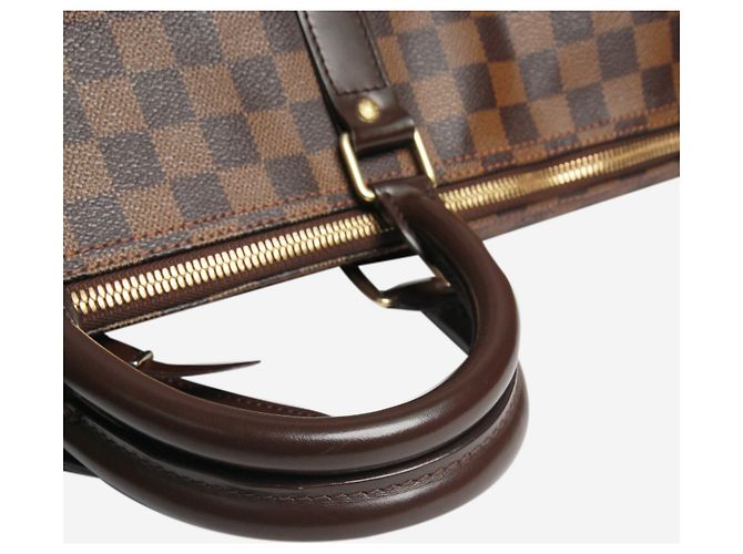 Louis Vuitton Keepall Bandoulière 55 Damier Ébène Brun 2007 Marron - vue 6