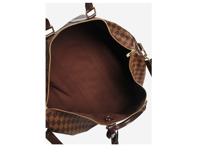 Louis Vuitton Keepall Bandoulière 55 Damier Ébène Brun 2007 Marron - vue 7