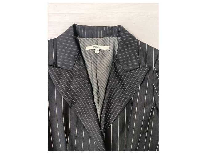 Grau gestreifter Blazer Gianfranco Ferré - Ansicht 3