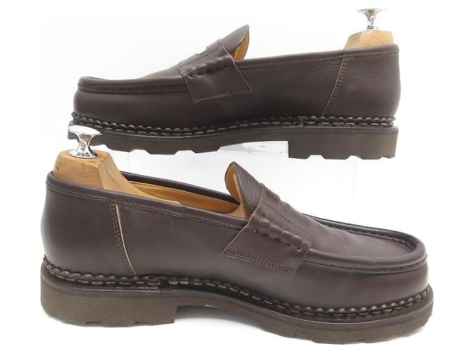 NOVE SCARPE PARABOOT REIMS 099413 MOCASSINI 8 42 IN PELLE - vista 2