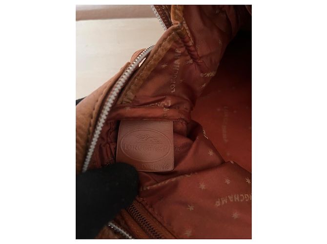 Borsa a mano Longchamp Cosmos in pelle marrone Marrone scuro - vista 10