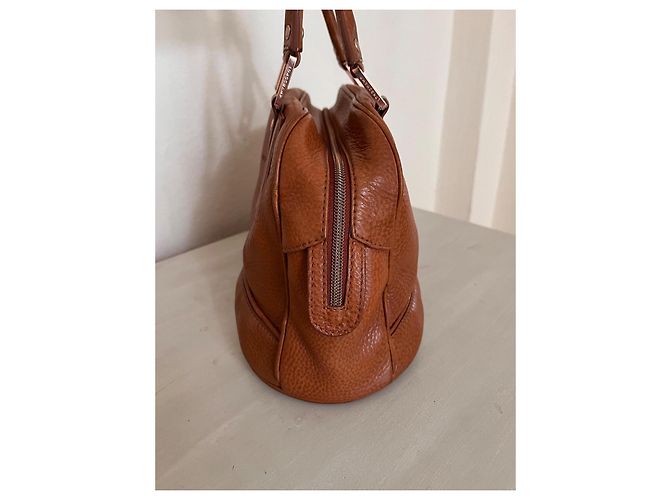 Borsa a mano Longchamp Cosmos in pelle marrone Marrone scuro - vista 3