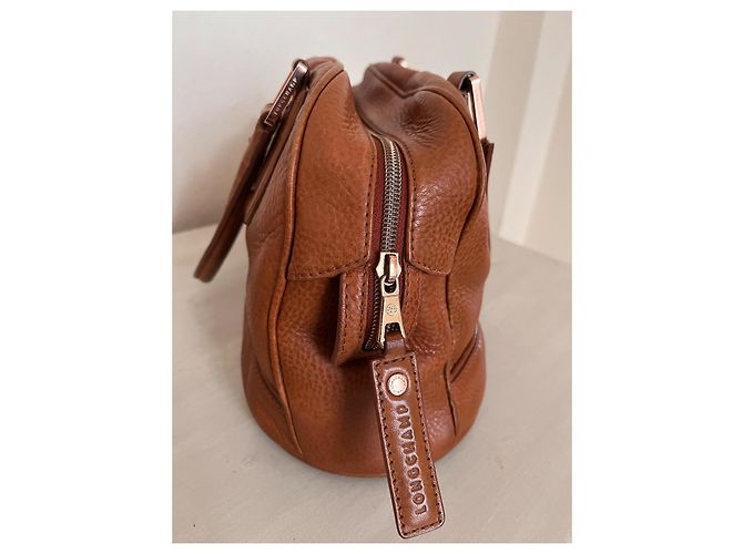 Borsa a mano Longchamp Cosmos in pelle marrone Marrone scuro - vista 5