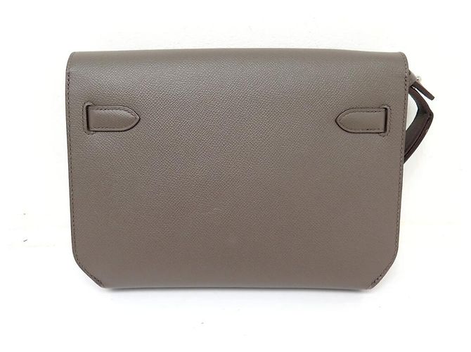 Hermès BORSA HERMES KELLY DEPECHES PELLE EPSOM ETOUPE Taupe - vista 2