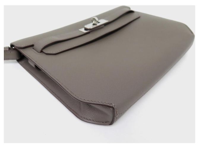 Hermès BORSA HERMES KELLY DEPECHES PELLE EPSOM ETOUPE Taupe - vista 4