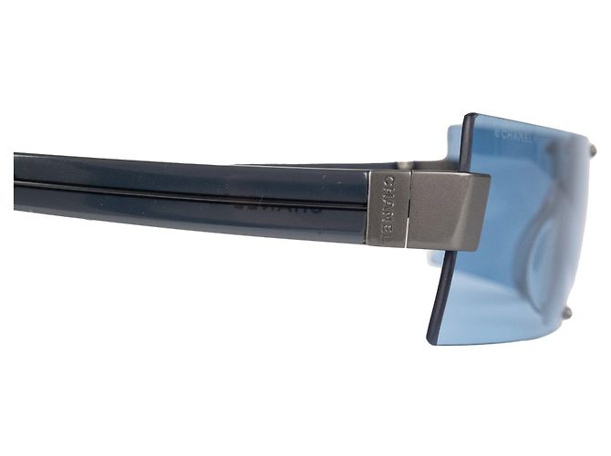 Chanel Shield Sunglasses - '90s Blue - view 6