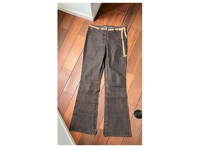 Jeans Byblos Blu a rayas de tenis naranja chocolate - vista 2