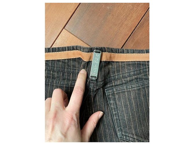 Jeans Byblos Blu a rayas de tenis naranja chocolate - vista 3
