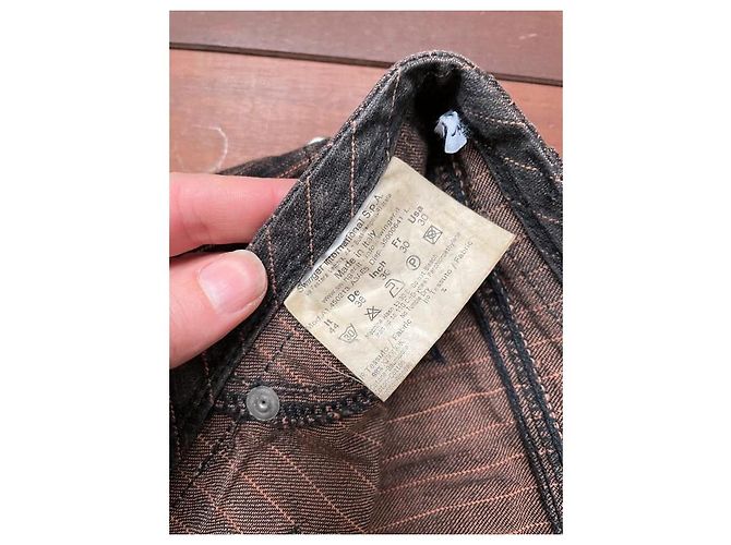Jeans Byblos Blu a rayas de tenis naranja chocolate - vista 5