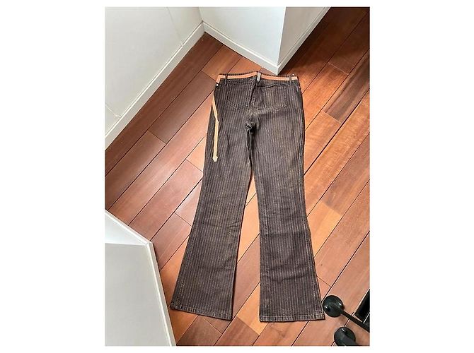Jeans Byblos Blu a rayas de tenis naranja chocolate - vista 6
