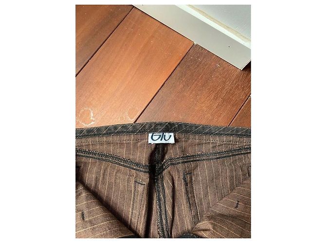 Jeans Byblos Blu a rayas de tenis naranja chocolate - vista 8