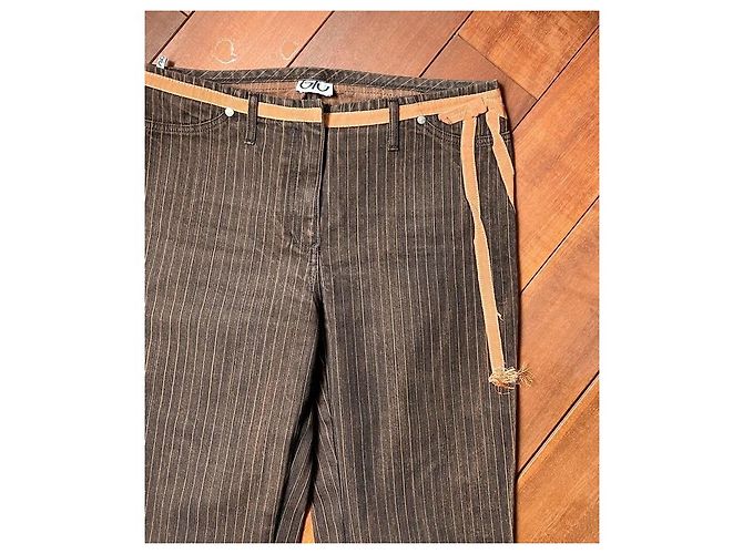 Jeans Byblos Blu a rayas de tenis naranja chocolate - vista 9