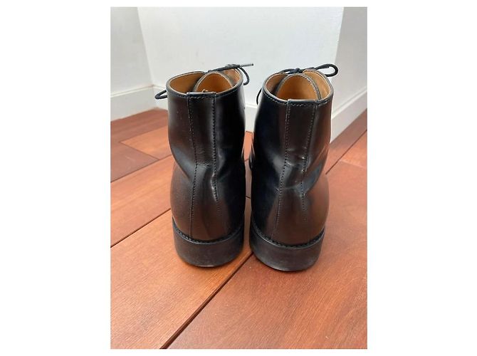 Russell & Bromley Patton Stivaletti Alti in Pelle Lucida Nera Nero - vista 5