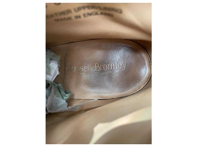 Russell & Bromley Patton Stivaletti Alti in Pelle Lucida Nera Nero - vista 9