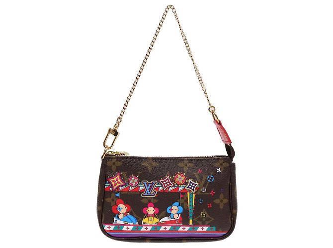 LOUIS VUITTON Monogram Vivienne Mini Pochette Accessoires M69976 LV Auth ac3272 Monogramme - vue 13