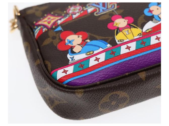 LOUIS VUITTON Monogram Vivienne Mini Pochette Accessoires M69976 LV Auth ac3272 Monogramme - vue 15