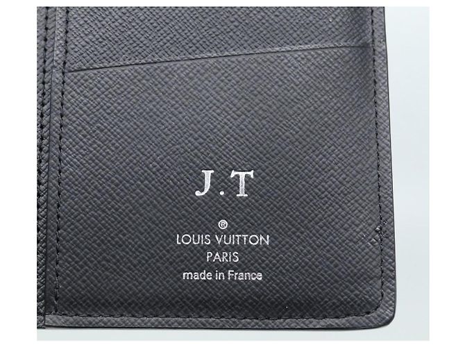 LOUIS VUITTON Taiga Brazza Cartera Larga Ardoise M32572 Auth 89058 Gris - vista 9