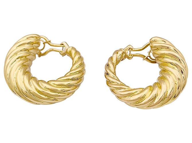 inconnue Vintage Ohrringe, Gelbgold. - Ansicht 2
