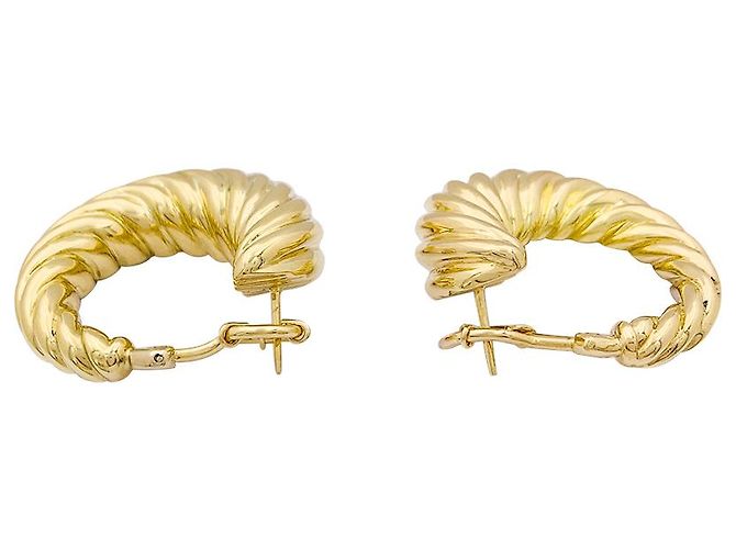 inconnue Vintage Ohrringe, Gelbgold. - Ansicht 3