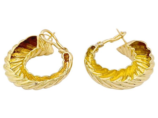 inconnue Vintage Ohrringe, Gelbgold. - Ansicht 4