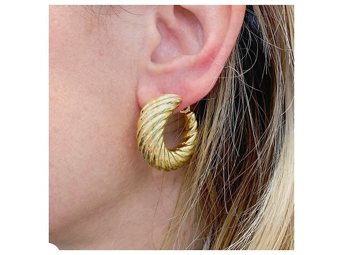 inconnue Vintage Ohrringe, Gelbgold. - Ansicht 6