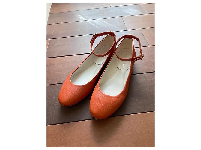Bailarinas Heschung de cuero naranja - vista 2