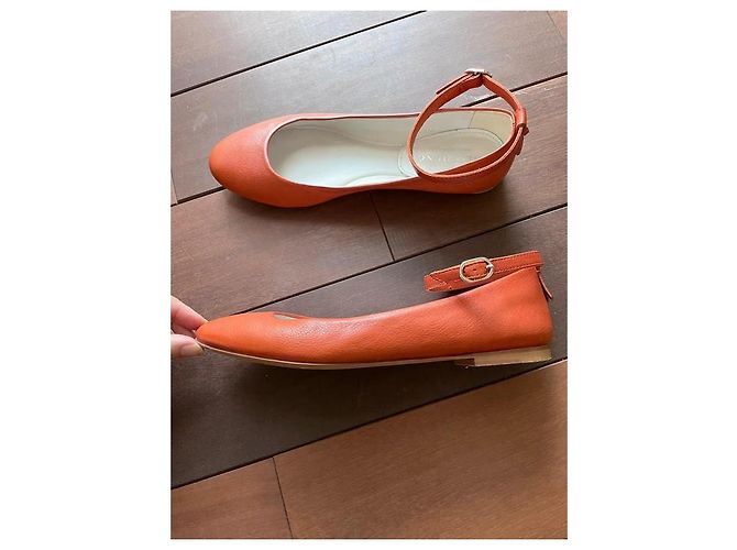 Bailarinas Heschung de cuero naranja - vista 3