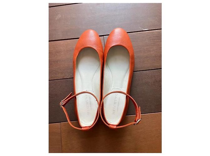 Bailarinas Heschung de cuero naranja - vista 4