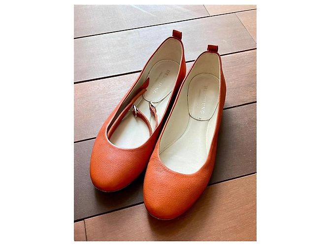 Bailarinas Heschung de cuero naranja - vista 5