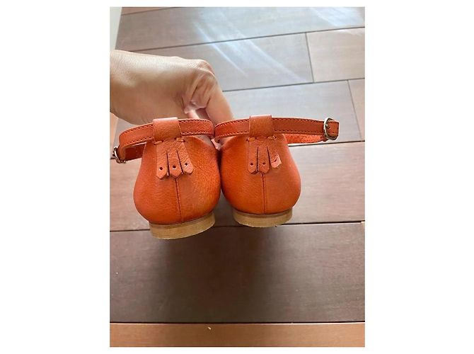 Bailarinas Heschung de cuero naranja - vista 6