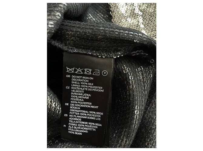 Top de lentejuelas Jimmy Choo x H&M Negro Plata - vista 4