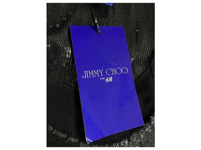 Top de lentejuelas Jimmy Choo x H&M Negro Plata - vista 5
