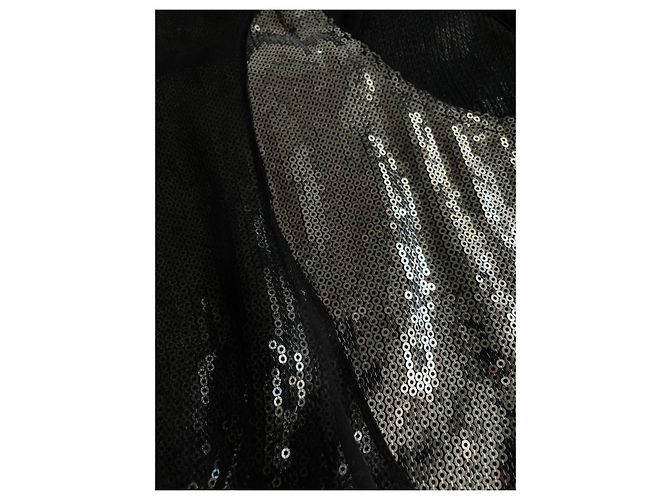 Top de lentejuelas Jimmy Choo x H&M Negro Plata - vista 6