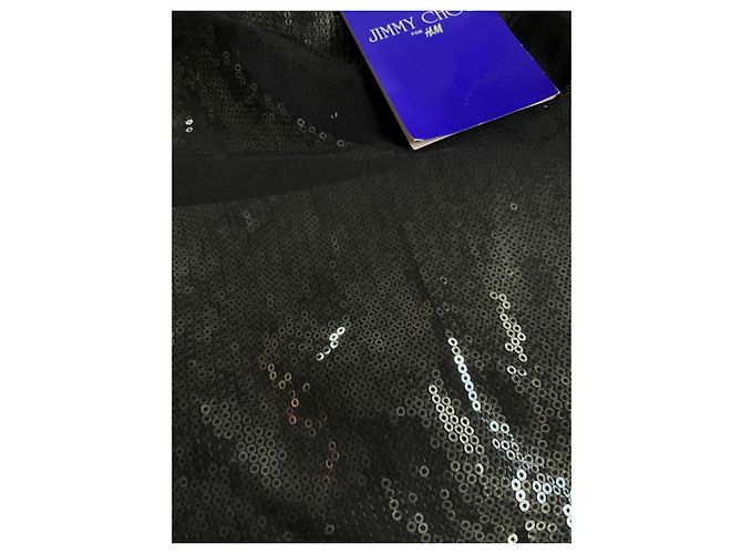 Top de lentejuelas Jimmy Choo x H&M Negro Plata - vista 7